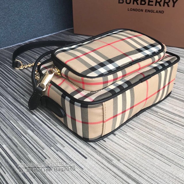 Burberry專櫃新款包包 巴寶莉Vintage復古格紋棉相機包斜挎包  db1114